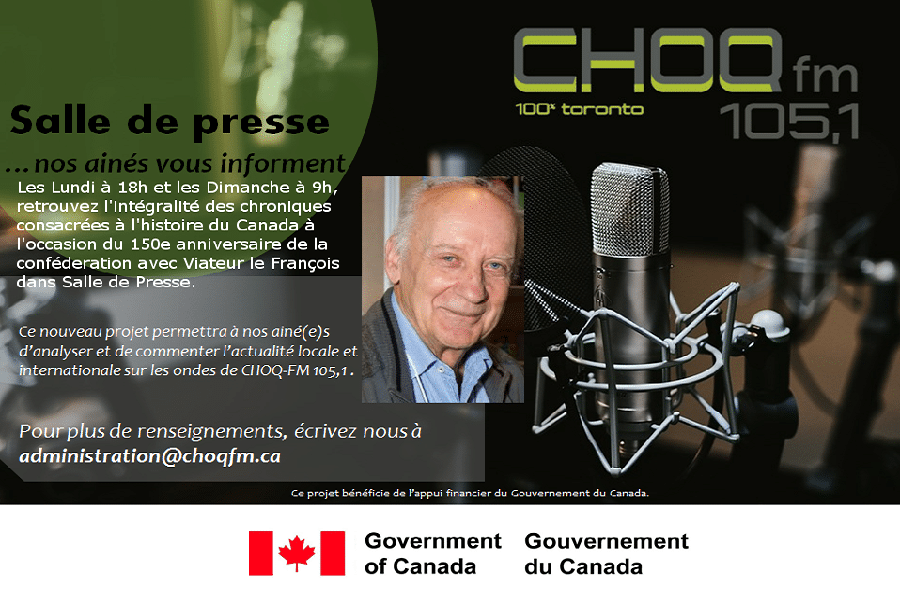 Salle de presse : Creusons dans l'histoire avec Viateur Lefrancois