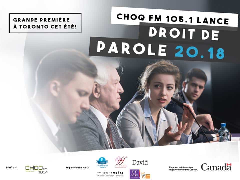 Droit de parole 20.18: calendrier des activités