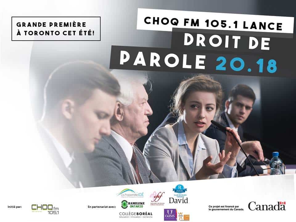 Suivez les derniers débats de Droit de parole 20.18 de CHOQ FM 105.1