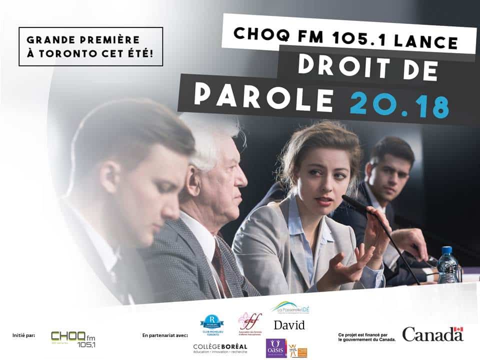Droit de parole 20.18: séance d'information et ateliers gratuits