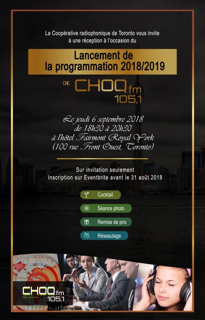Soirée de lancement de la programmation 2018-2019 de CHOQ FM 105.1