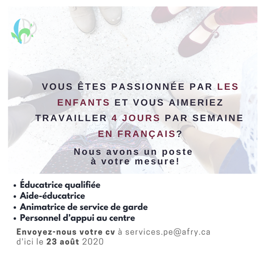 Affiche d'emploi du Association des francophones de la région de York