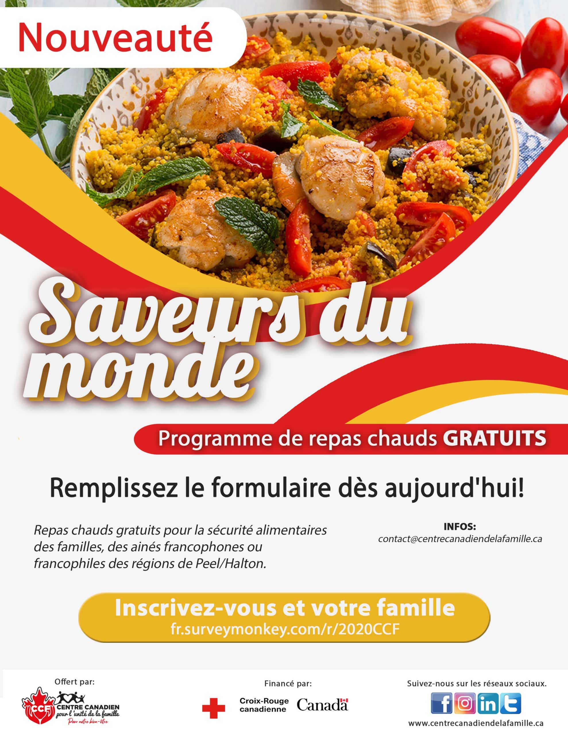 Affiche pour la programme de repas gratuits