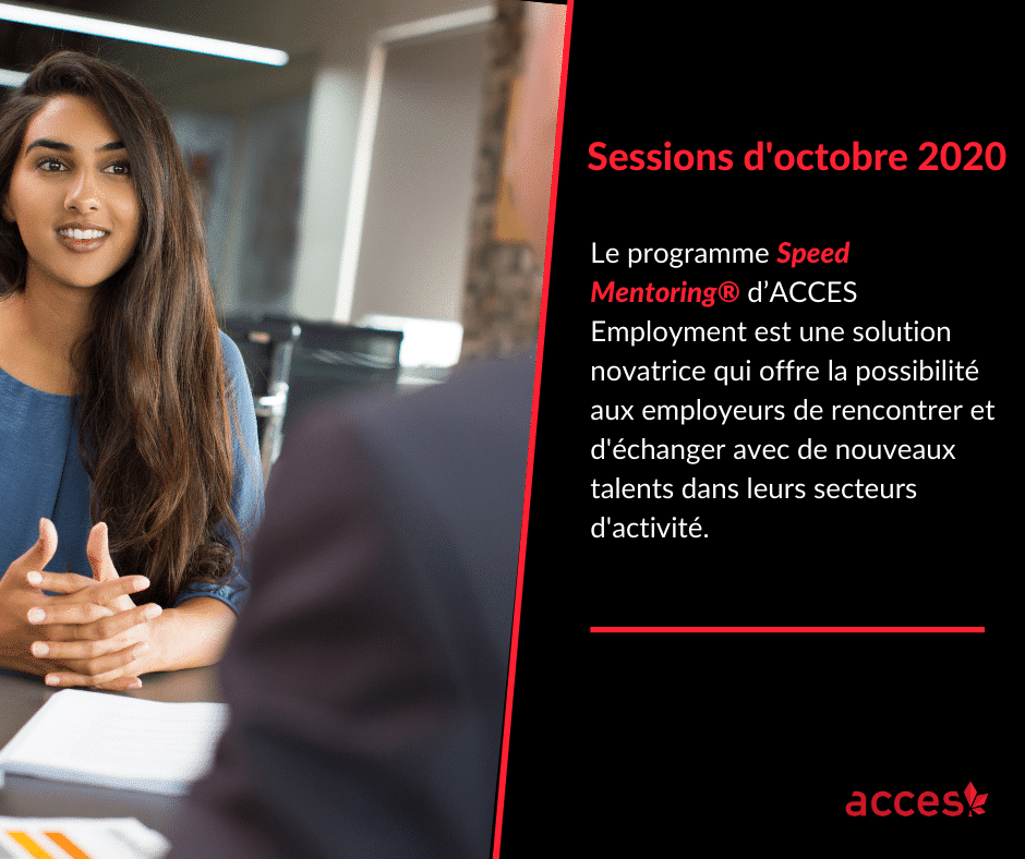 Speed Mentoring® en Français virtuel- sessions d'octobre 2020