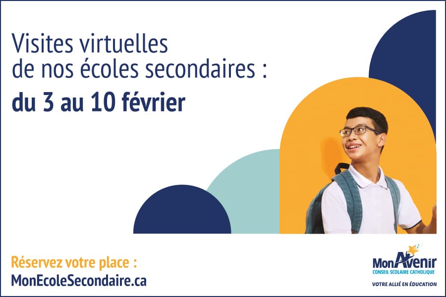Éducation secondaire : Nouvelle session de visites virtuelles du CSC MonAvenir